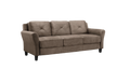 Gray Brown Pocket Coil Comfort Transitional Modern sofa
