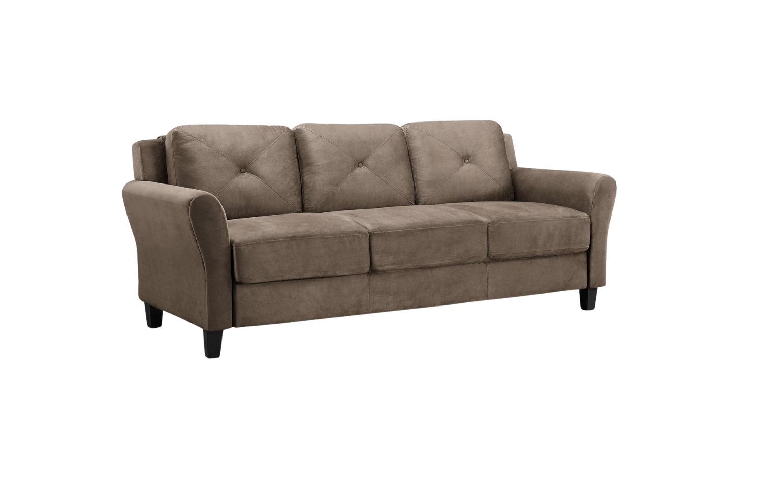 Gray Brown Pocket Coil Comfort Transitional Modern sofa